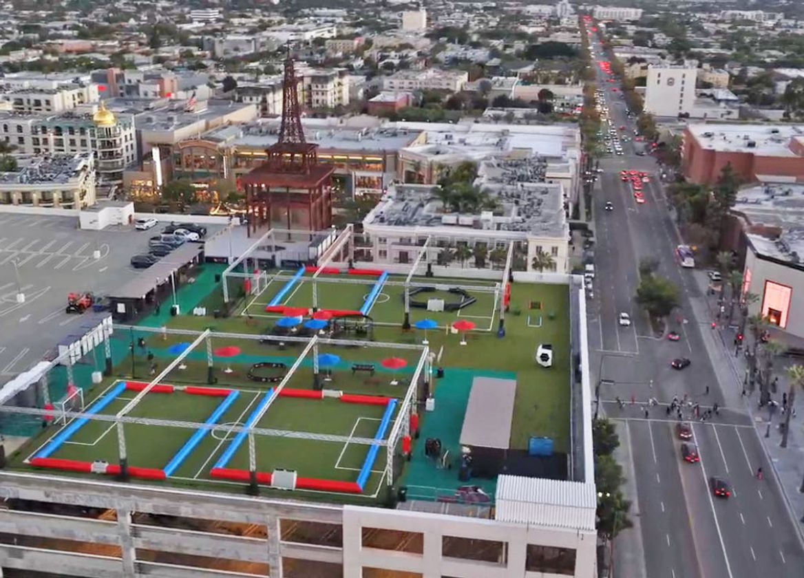 Looking for a pickup game of soccer? Try the Americana at Brand parking lot